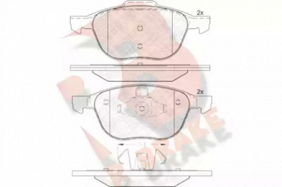 R BRAKE rb1617202 -  Комплект тормозных колодок, дисковый тормоз